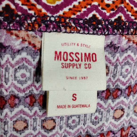 Mossimo Supply Co. Maxi Boho Skirt Size Small Pink and Orange Tones Aztec Print - Picture 9 of 10